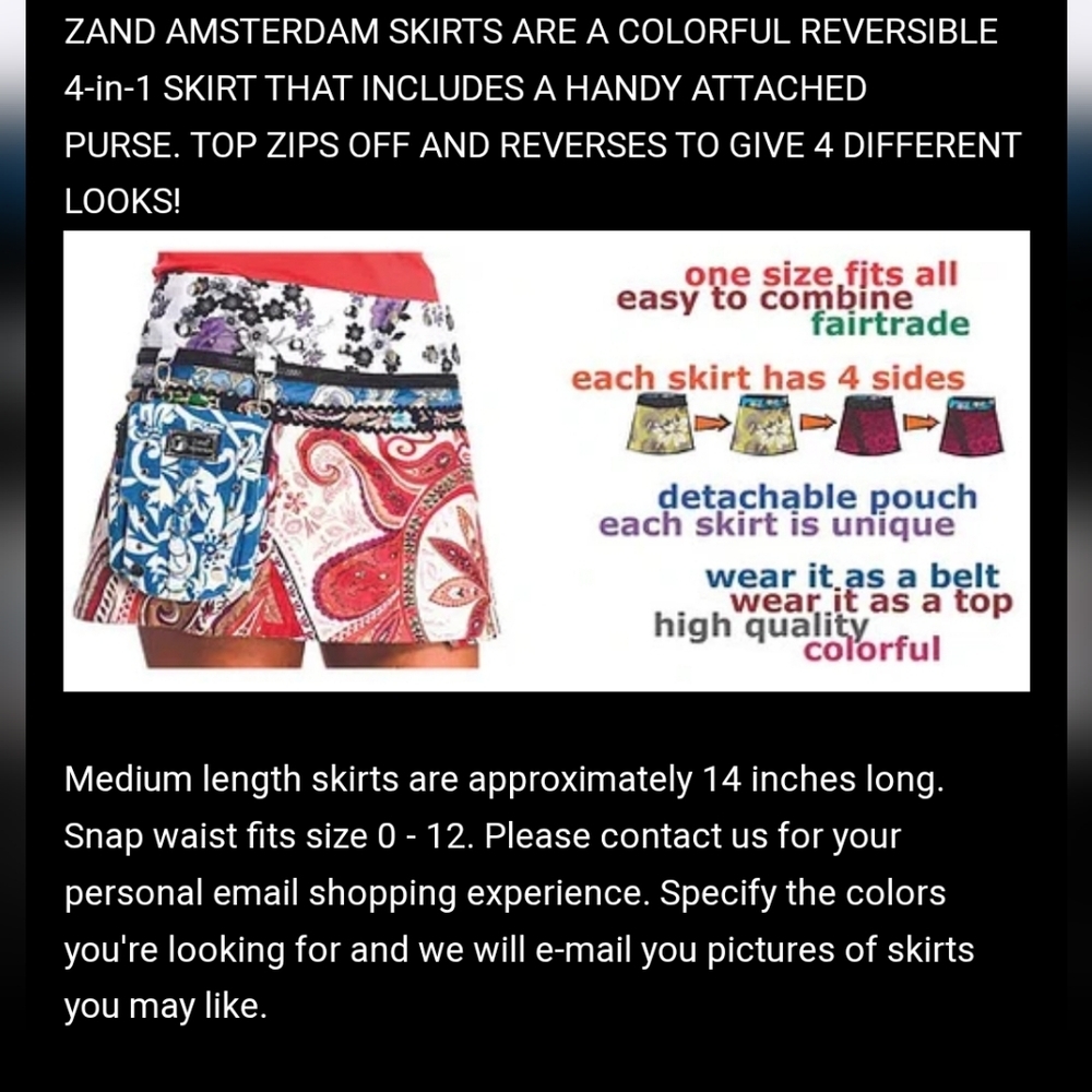 Zand Amsterdam NWTs ZAND Elle Wrap Skirt - Picture 2 of 8